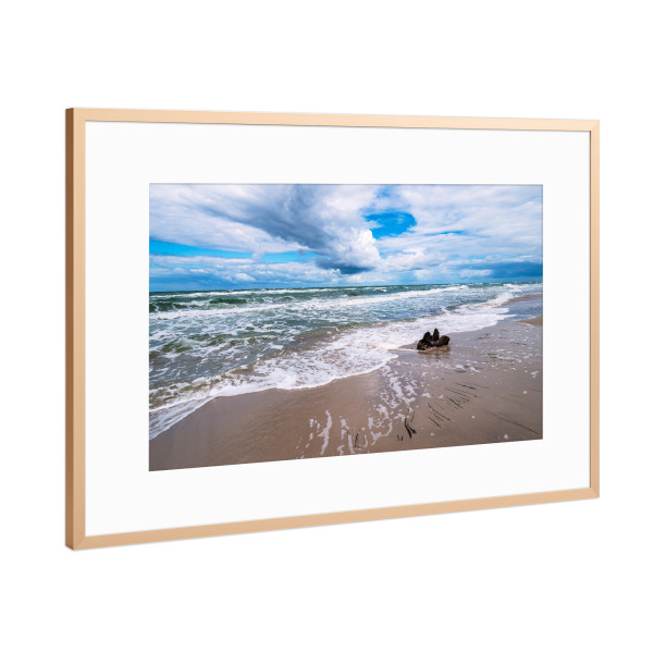 Poster mit Rahmen Kupfer "Küste auf dem Fischland-Darß" artboxONE - Natur,Reise,Reise / Strand und Meer