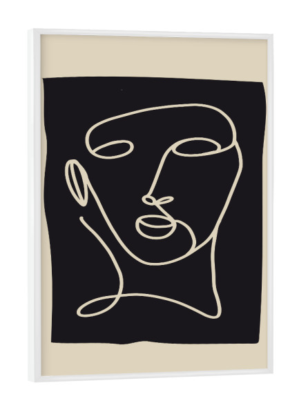 Poster mit weißem Rahmen "Abstract Face" artboxONE - Abstrakt,Menschen