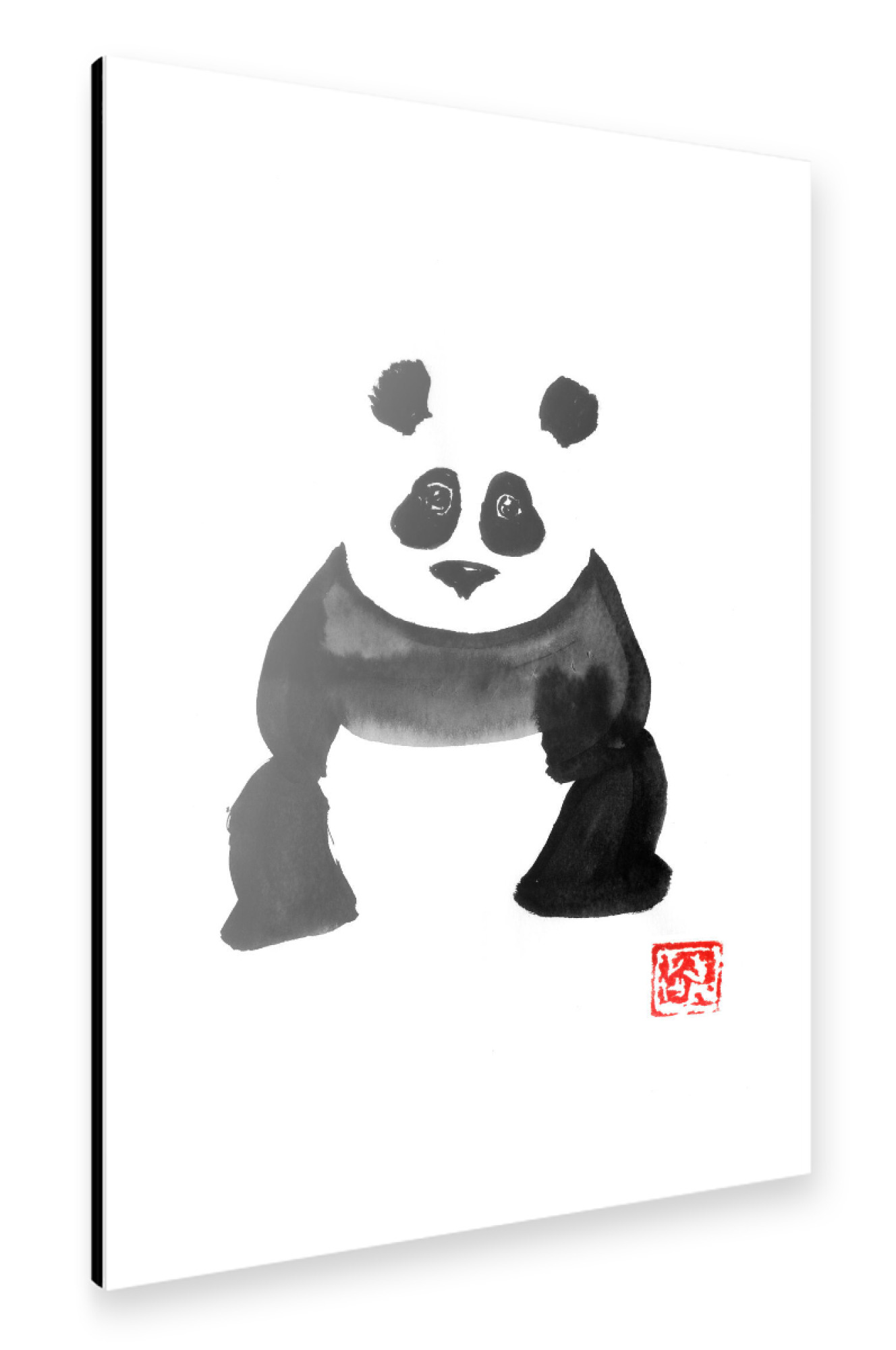 Alu-Dibond "Funny panda position" 30x20 cm artboxONE