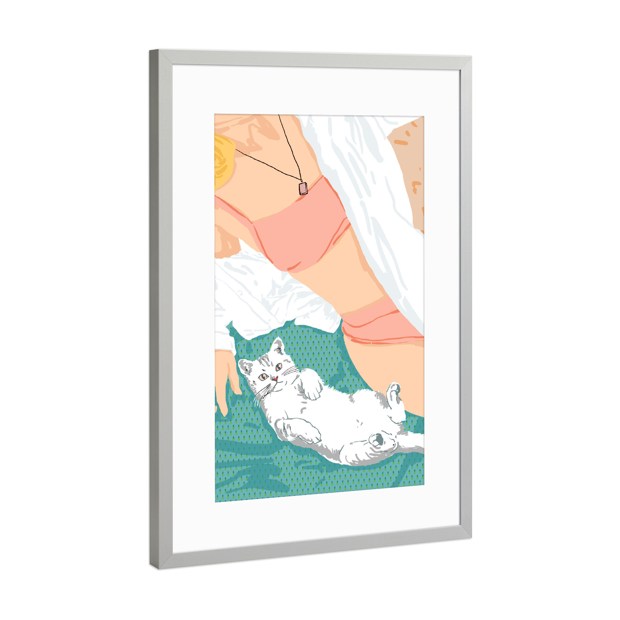 Poster mit Rahmen Silber "Weekend Getaway" artboxONE - Tiere,Menschen