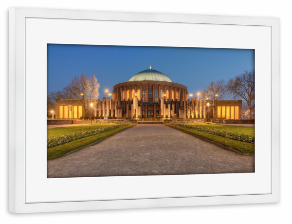 Poster mit Rahmen weiß "Tonhalle Düsseldorf" artboxONE - Städte,Reise,Architektur,Städte / Düsseldorf