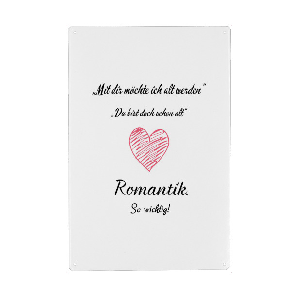 Holzbild "Romantik" artboxONE - Typografie,Liebe,Lustig - Romantik,Mann,Frau,Liebe,Wichtig,Typo,Typografie,Typography,Love,Herz