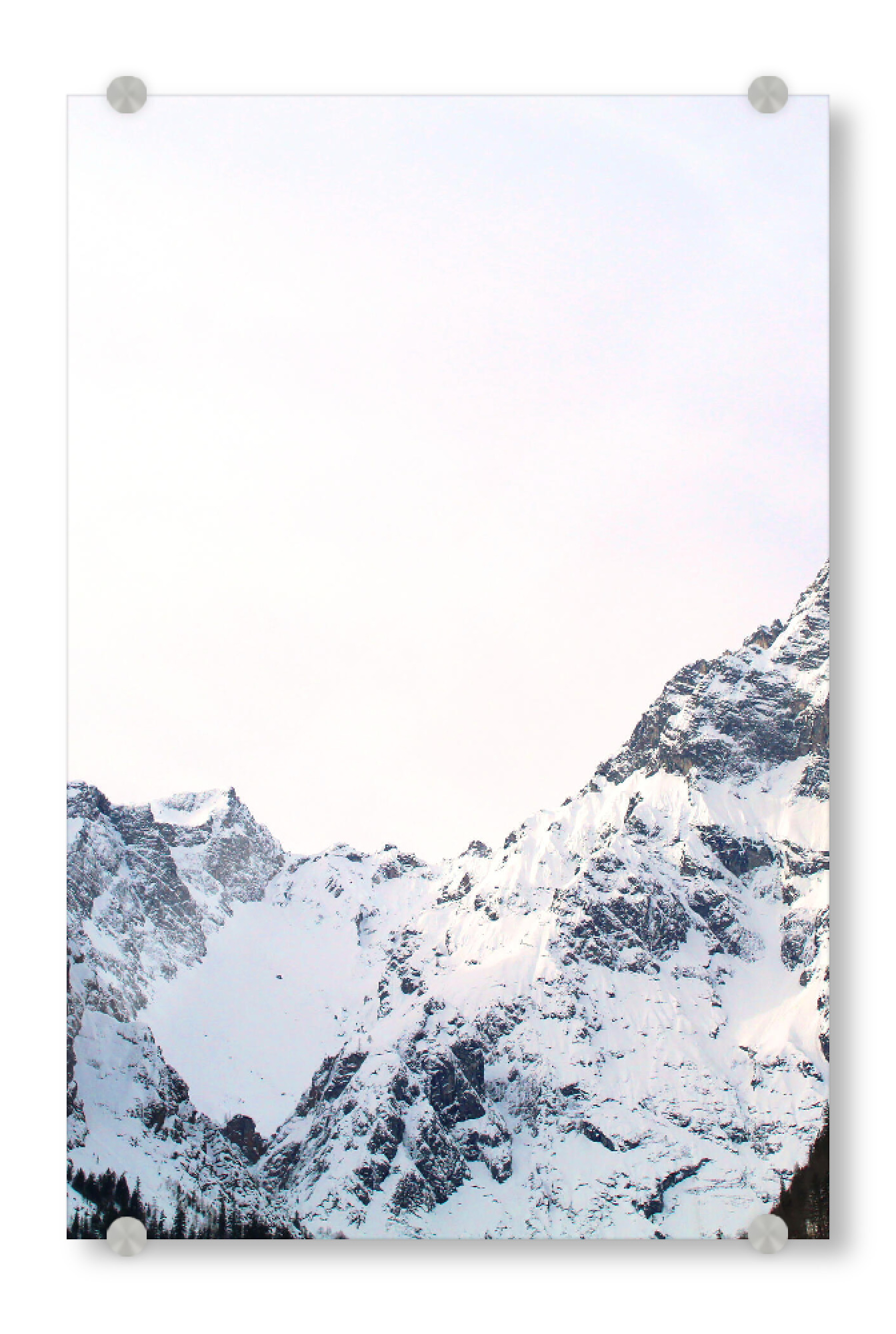 Acrylglasbild "Mountainline" artboxONE - Natur - Mountains,Nature,Natur,Berge,Schnee,Snow,Bergpanorama,Berchtesgaden,Winter