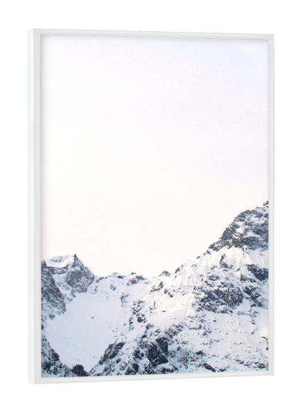 Poster mit weißem Rahmen "Mountainline" artboxONE - Natur - Mountains,Nature,Natur,Berge,Schnee,Snow,Bergpanorama,Berchtesgaden,Winter