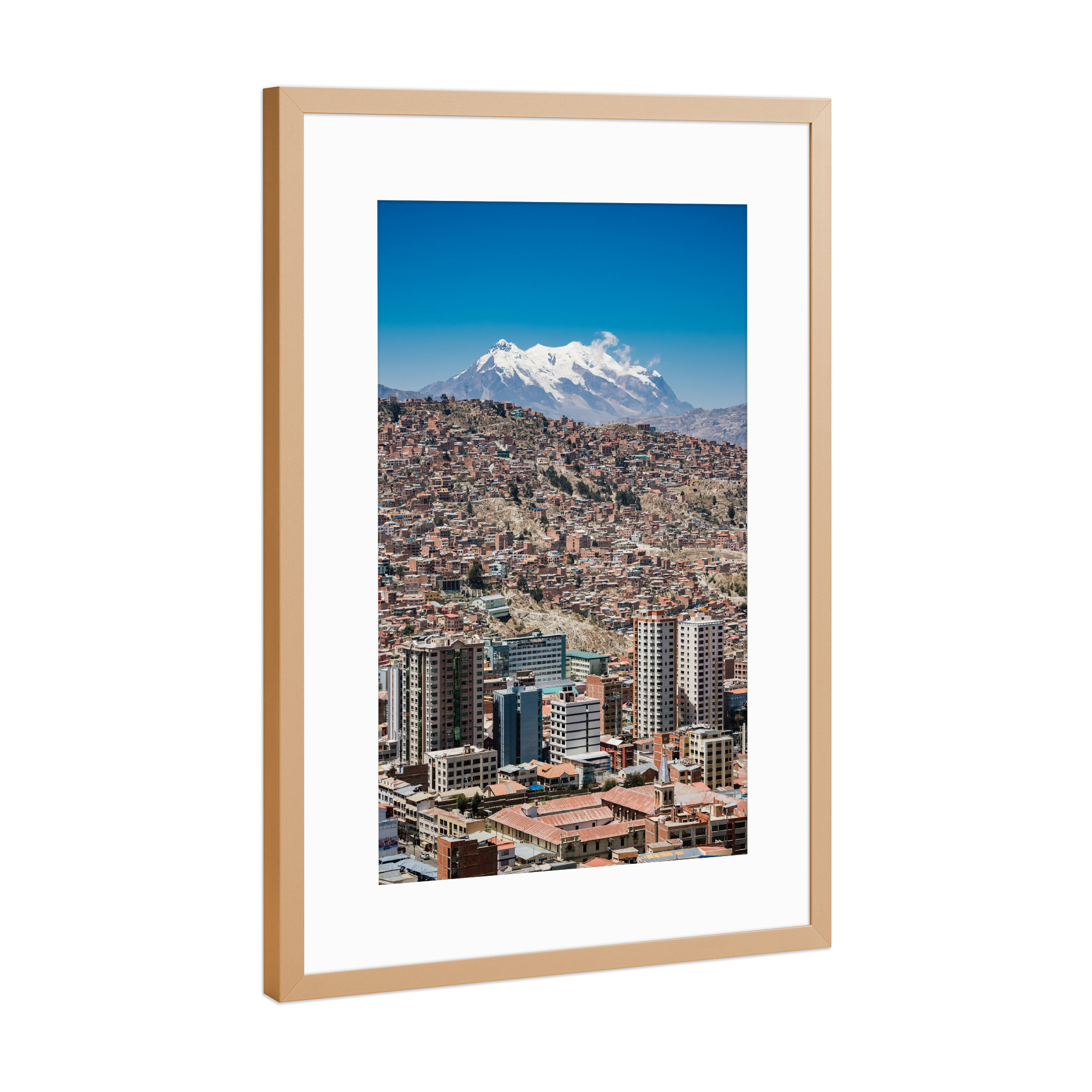 Poster mit Rahmen Kupfer "La Paz - Bolivien" artboxONE - Natur,Reise,Reise / Länder