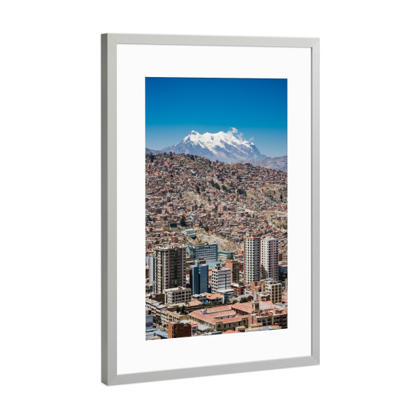 Poster mit Rahmen Silber "La Paz - Bolivien" artboxONE - Natur,Reise,Reise / Länder