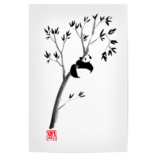 Poster 30x20 cm "Panda in his tree pending" artboxONE - Natur,Tiere