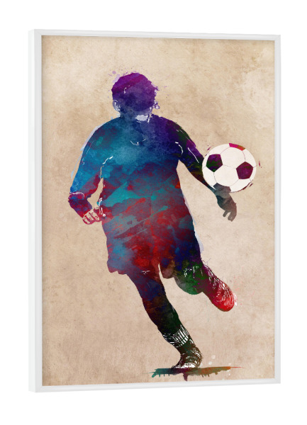 Poster mit weißem Rahmen "Soccer art" artboxONE - Sport,Sport / Fußball