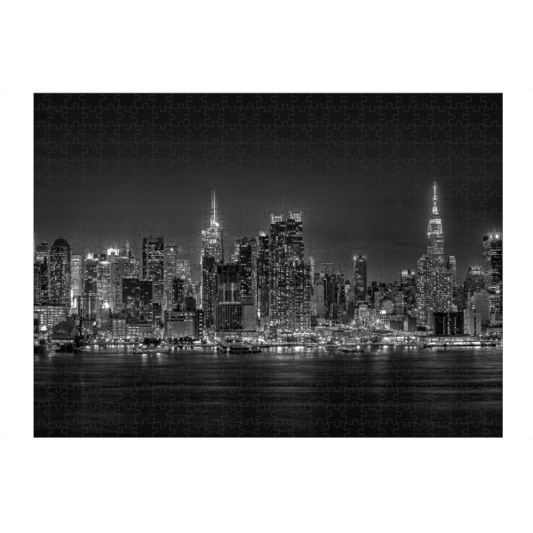 artboxONE Puzzle "NYC Skyline bei Nacht SW" artboxONE - Städte,Städte / New York,Schwarzweiß,Architektur