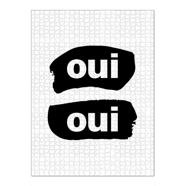 Puzzle Ravensburger "Oui oui - Typografie" artboxONE - Typografie,Abstrakt