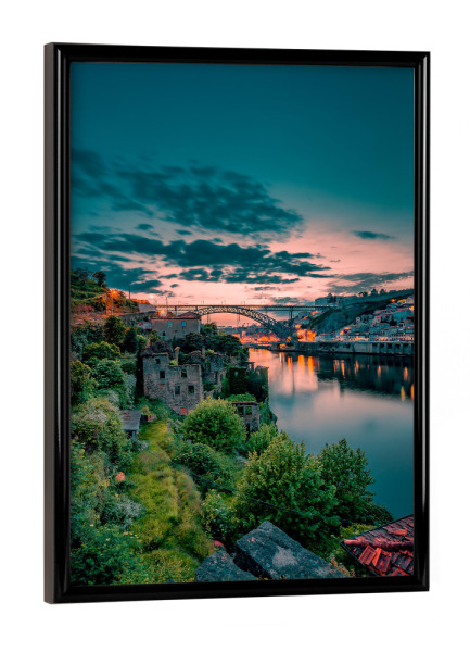 Poster mit schwarzem Rahmen "Porto - Stadtansicht" artboxONE - Städte,Architektur,Reise / Strand und Meer