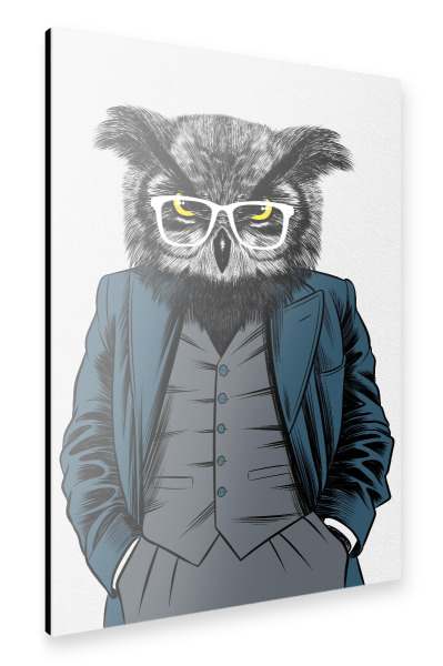 Alu-Dibond "Teacher Owl" 30x20 cm artboxONE