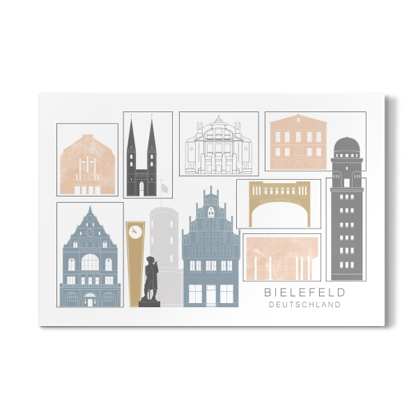 Galerie-Print "Bielefeld skyline earth" 30x20 cm artboxONE