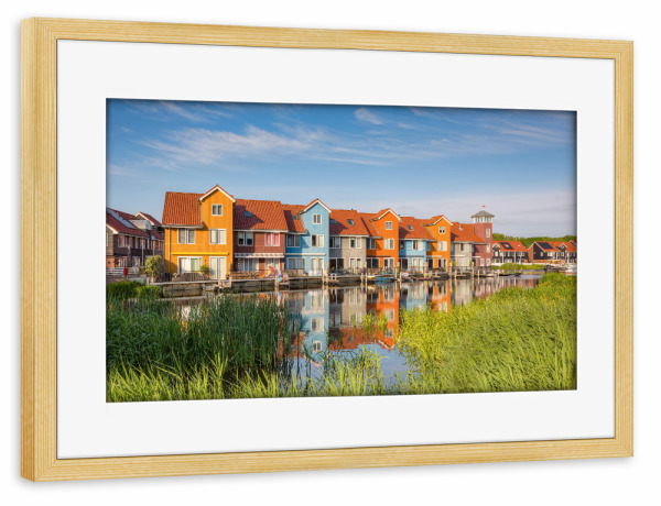 Poster mit Rahmen kiefer "Groningen Reitdiephaven" artboxONE - Städte,Reise,Architektur,Reise / Länder