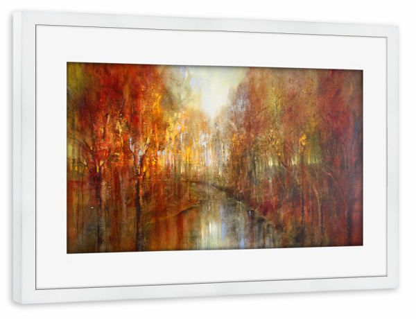 Poster mit Rahmen weiß "And the forests will echo" artboxONE - Natur