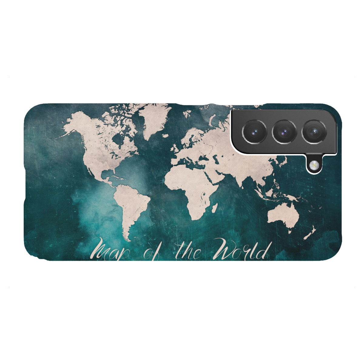 Samsung Galaxy "World map blue green grey" Premium-Case Handyhülle artboxONE