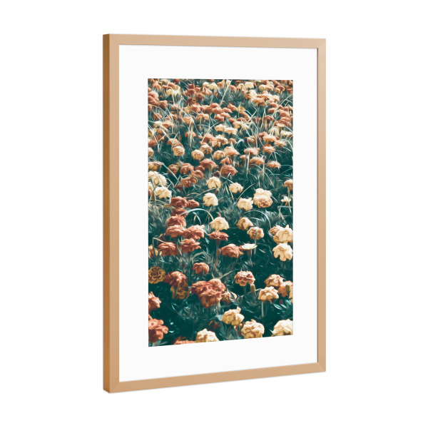Poster mit Rahmen Kupfer "Painted Garden" artboxONE - Natur,Floral