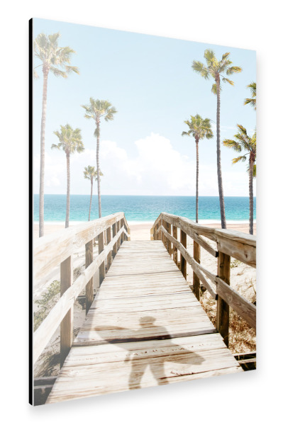 Alu-Dibond "Surfer's Boardwalk" 30x20 cm artboxONE