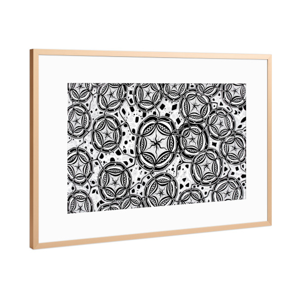 Poster mit Rahmen Kupfer "LOKAHI" artboxONE - Abstrakt - Sterne,Träume,Schwarzweiss,Traum,Stern,Blackandwhite,Stars,Abstract,Abstrakt
