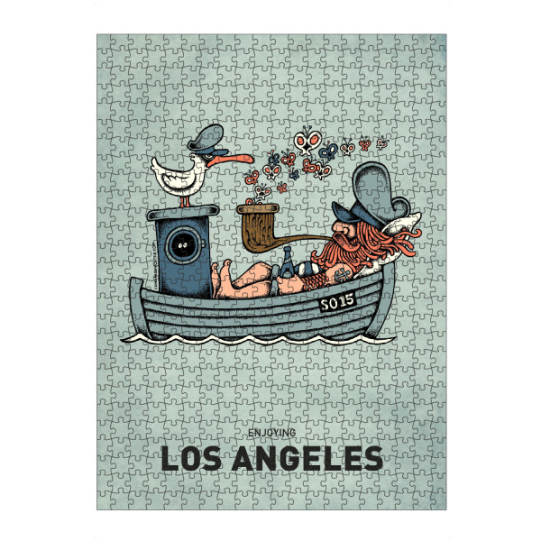 artboxONE Puzzle "Los Angeles Butterfly Ship" artboxONE - Reise,Streetart,Städte / Los Angeles,Lustig