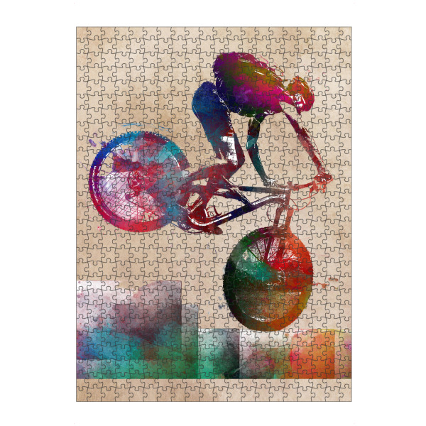 Puzzle Ravensburger "Mountain biker art" artboxONE - Reise,Sport