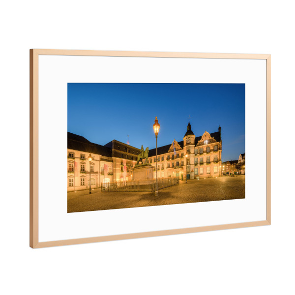 Poster mit Rahmen Kupfer "Rathaus Düsseldorf" artboxONE - Städte,Reise,Architektur,Städte / Düsseldorf
