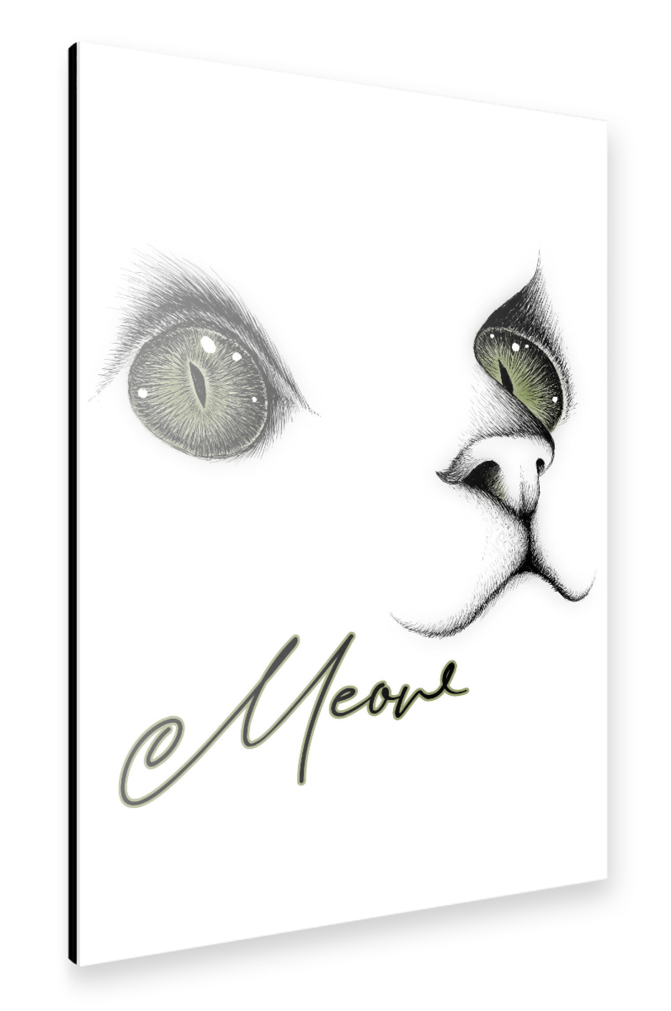 Alu-Dibond "Miau - Meow" 75x50 cm artboxONE
