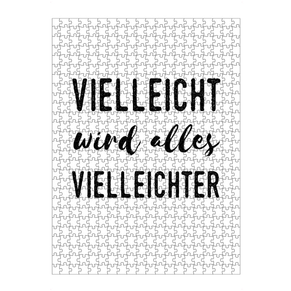 artboxONE Puzzle "Vielleich wird alles vielleichter" artboxONE - Typografie,Lustig