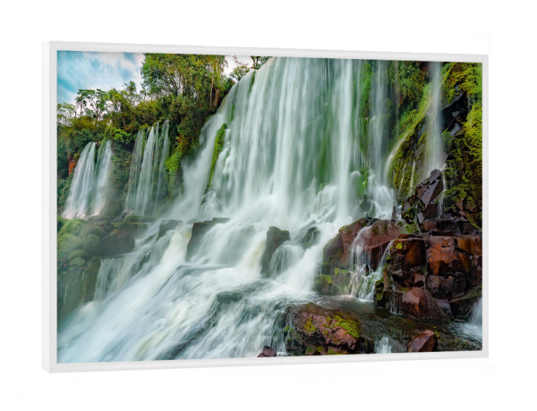 Poster mit weißem Rahmen "Iguazú Wasserfälle" artboxONE - Natur,Reise,Reise / Länder