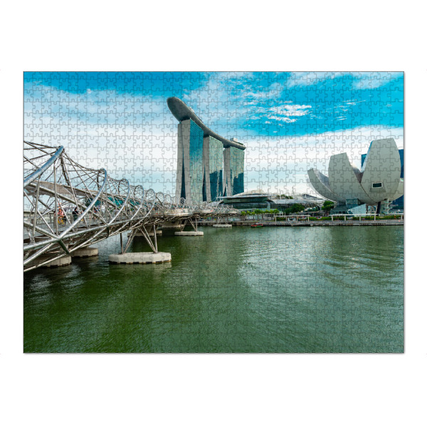 Puzzle Ravensburger "Helix-Brücke Singapur" artboxONE - Reise,Architektur,Städte / Singapur