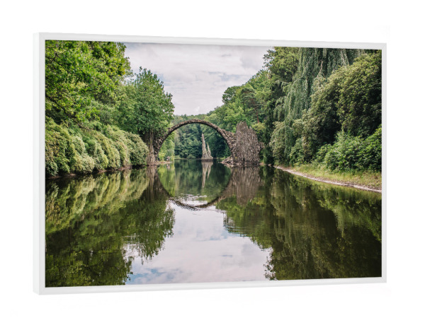 Poster mit weißem Rahmen "Rakotzbrücke Kromlau" artboxONE - Natur,Reise,Architektur