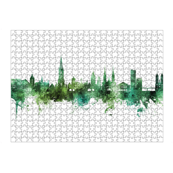 Puzzle Ravensburger "Freiburg Germany Skyline Green" artboxONE - Städte