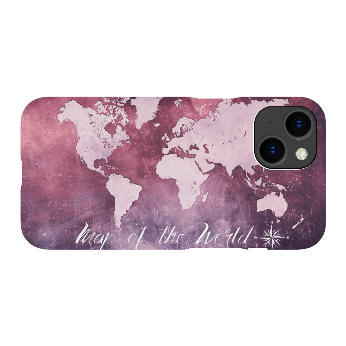 iPhone "Map of the world purple red" Premium-Case Handyhülle artboxONE