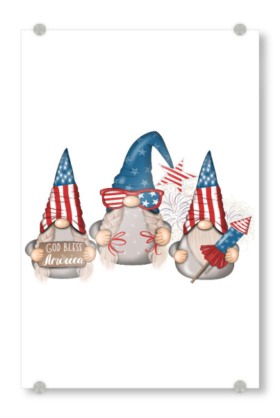 Acrylglasbild "Memorial Day Gnomes" artboxONE - Fashion,Festivals