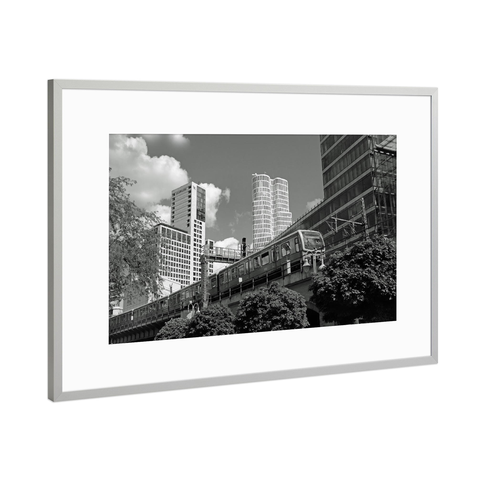 Poster mit Rahmen Silber "Oh mein Berlin" artboxONE - Städte,Städte / Berlin,Reise,Architektur