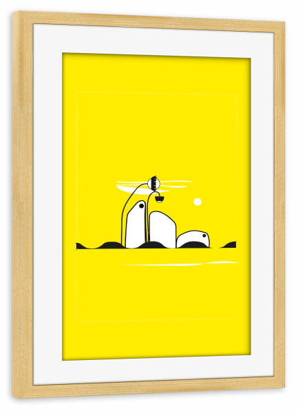 Poster mit Rahmen kiefer "Vergänglichkeit" artboxONE - Floral,Abstrakt