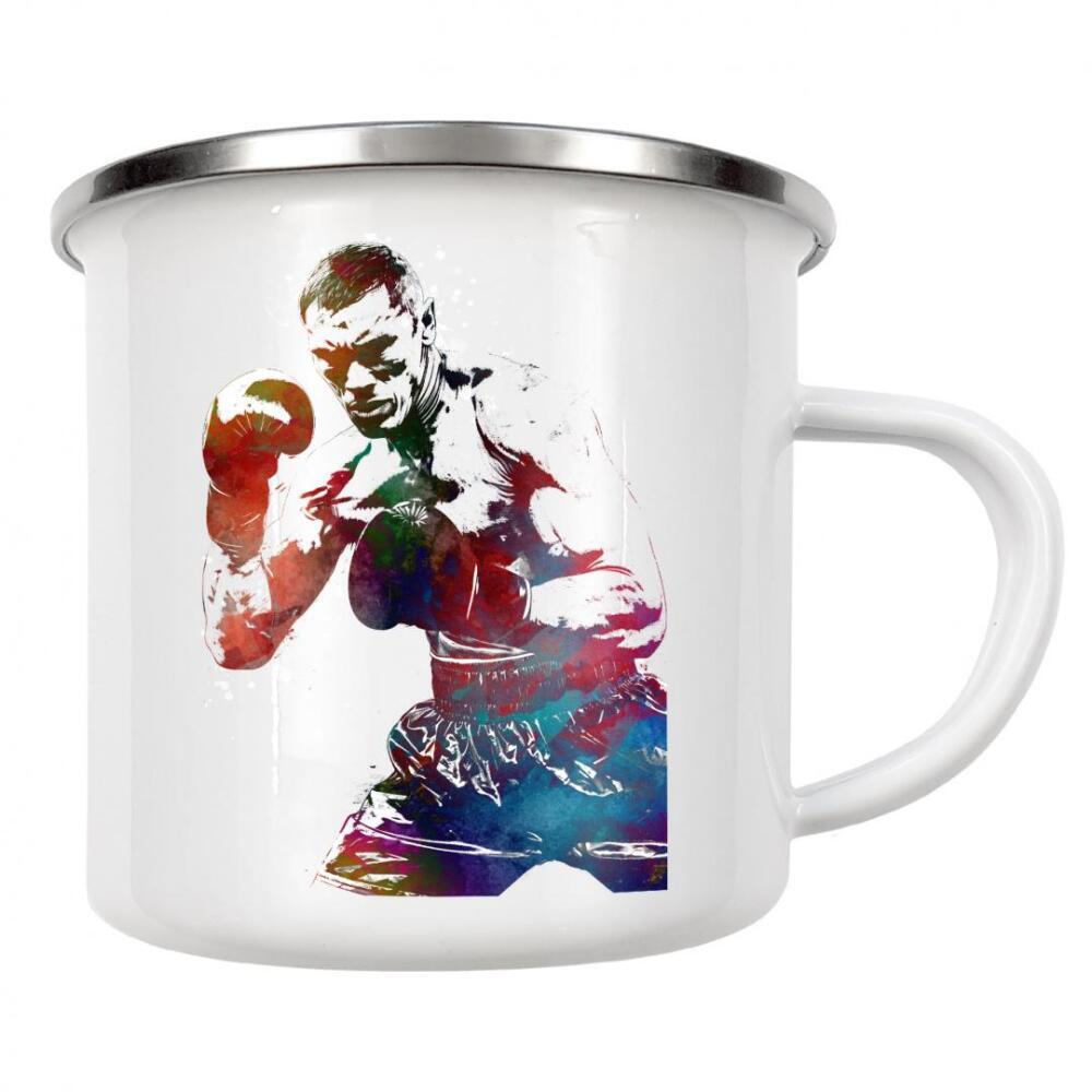 Emaille Tasse "Boxsport Kunst F" artboxONE - Sport,Sport / Motivation - Boxen,Boxen,Boxer,Sport,Olympische spiele