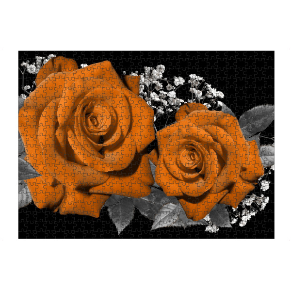 artboxONE Puzzle "Rosen Treue orange" artboxONE - Floral,Abstrakt,Liebe - Rose,Liebe,Treue,Blume,Floral,Flowers,Love - Bild rose
