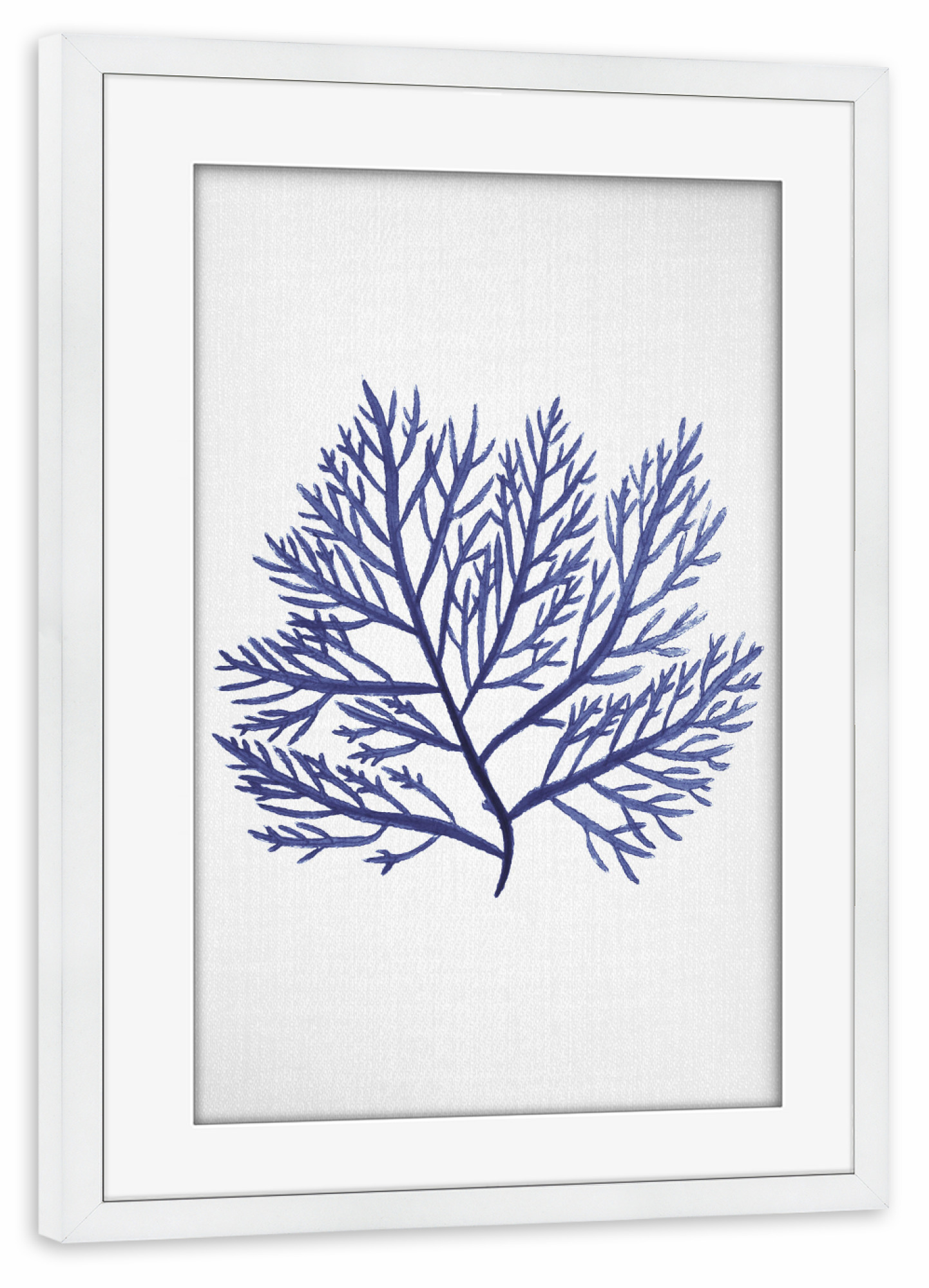Poster mit Rahmen weiß "Watercolor Coral" artboxONE - Natur,Abstrakt