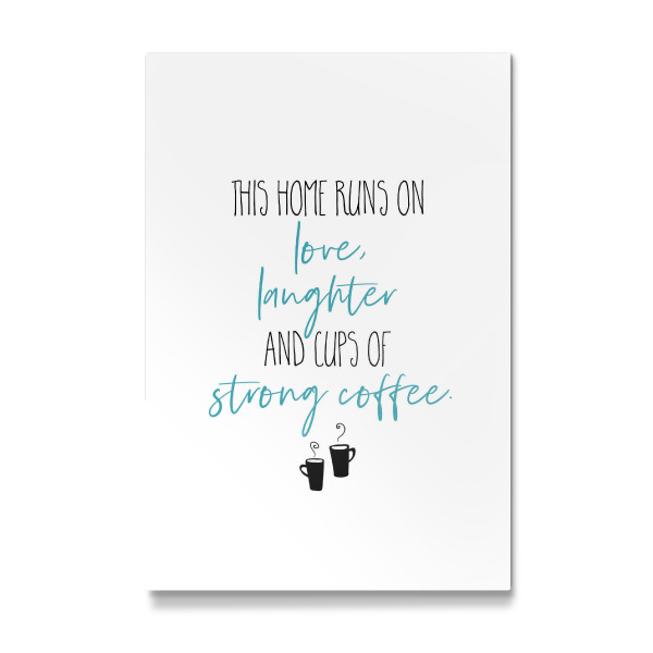 Galerie-Print "Starker Kaffee | türkis" 30x20 cm artboxONE