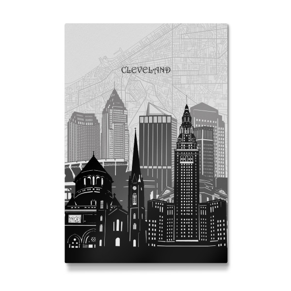 Galerie-Print "Cleveland cityscape map" 30x20 cm artboxONE