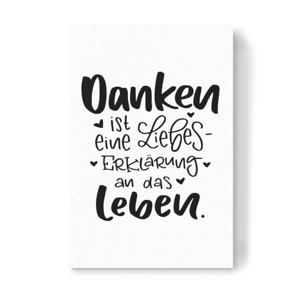 Leinwandbild "Dankbarkeit" artboxONE - Typografie,Schwarzweiß