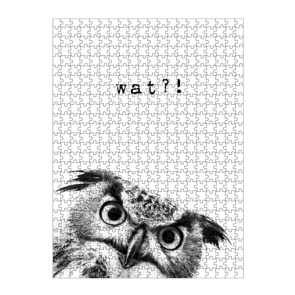 Puzzle Ravensburger "Wat - Eule" artboxONE - Typografie,Natur,Tiere,Lustig