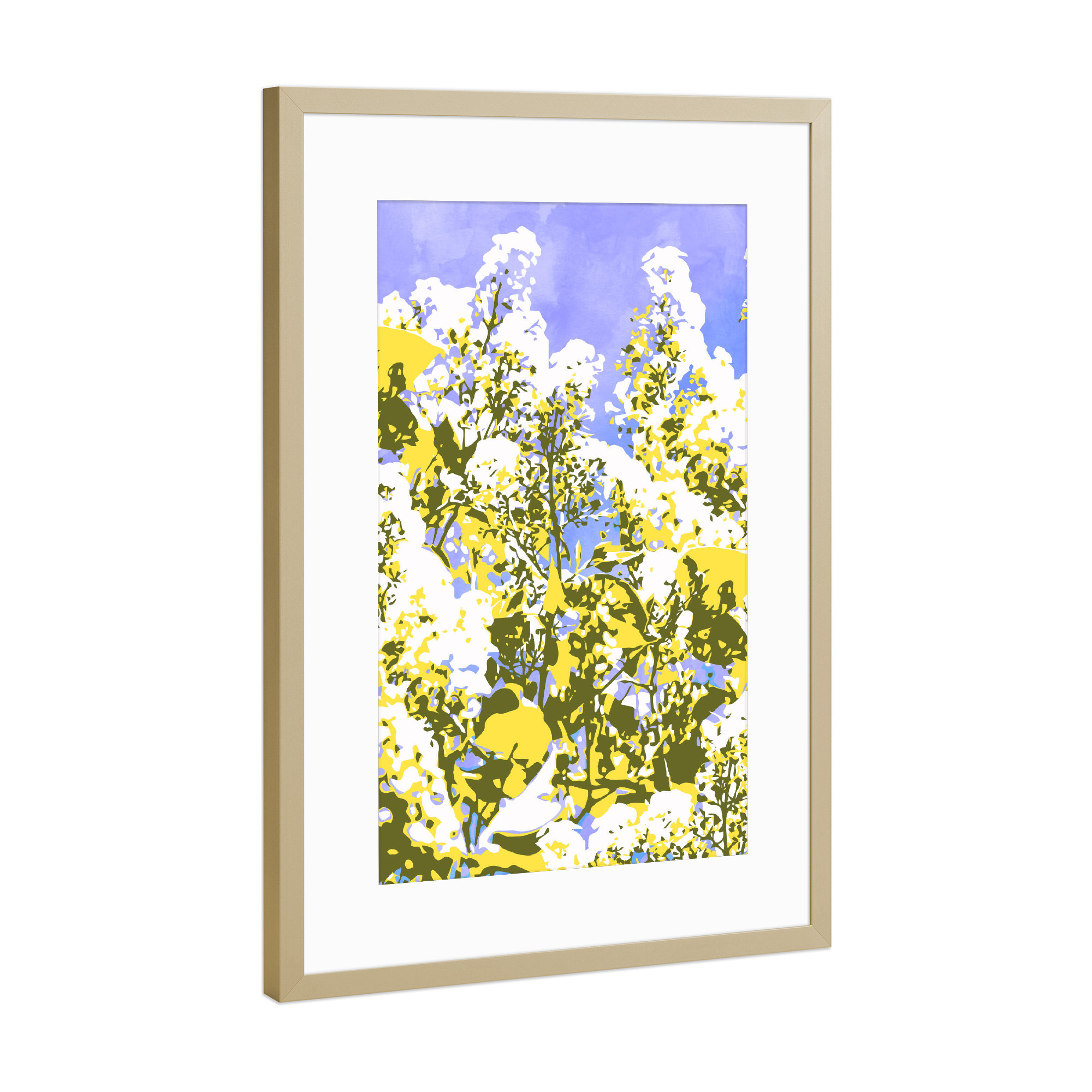 Poster mit Rahmen Gold "The Contrast of Desire" artboxONE - Natur,Floral