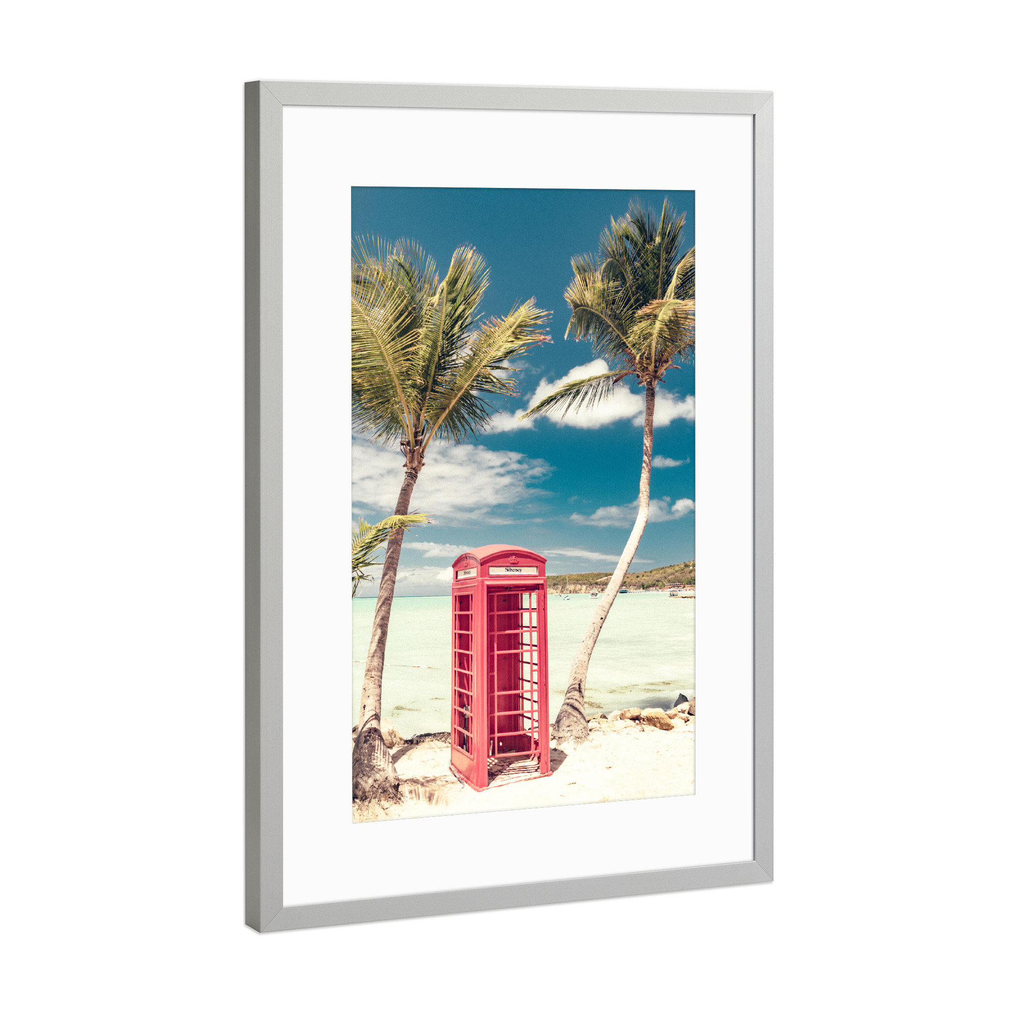 Poster mit Rahmen Silber "Paradise is callin' me" artboxONE - Natur,Reise / Strand und Meer,Reise / Länder,Städte / Weitere