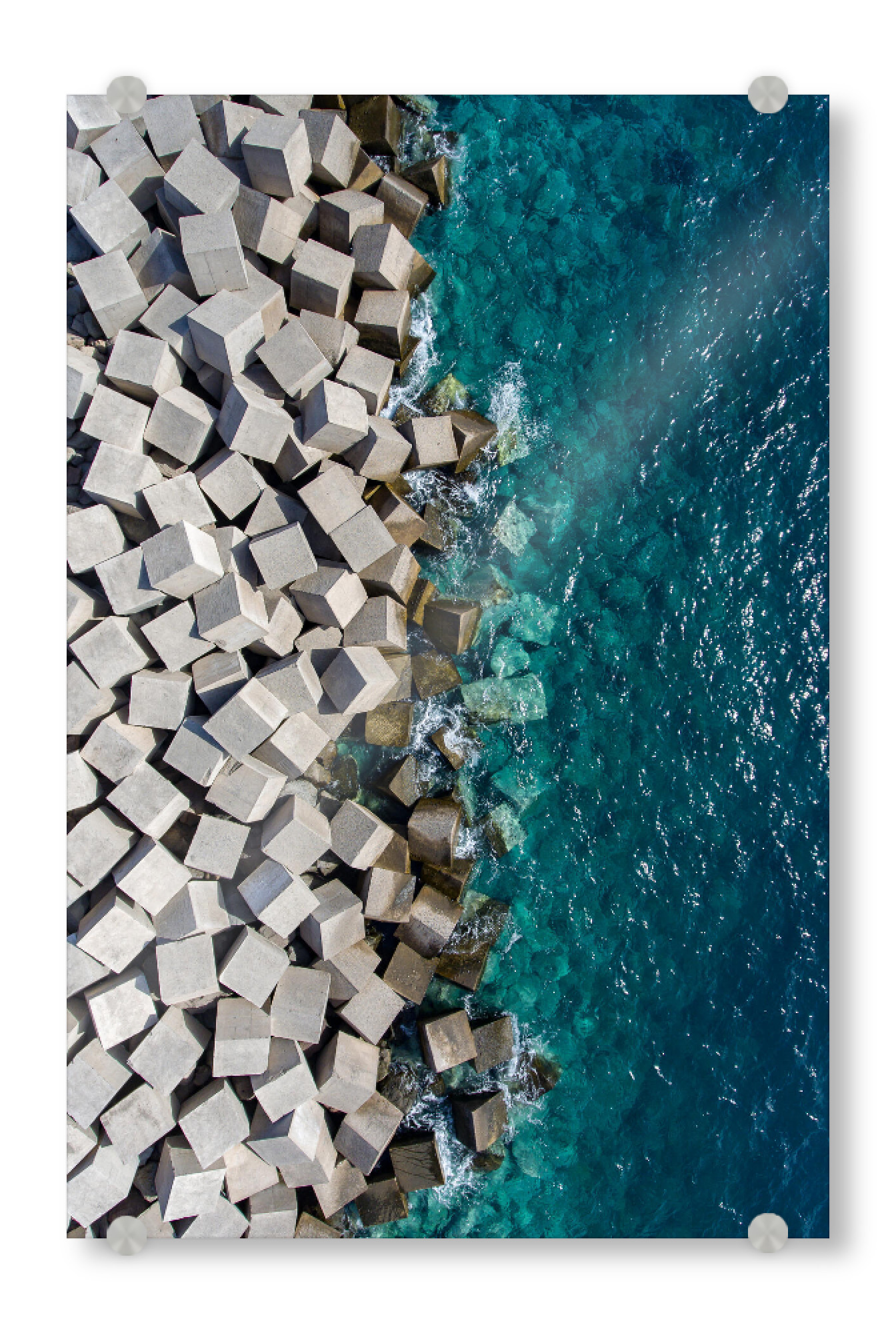 Acrylglasbild "Pixel sea" artboxONE - Natur,Reise,Abstrakt,Reise / Strand und Meer