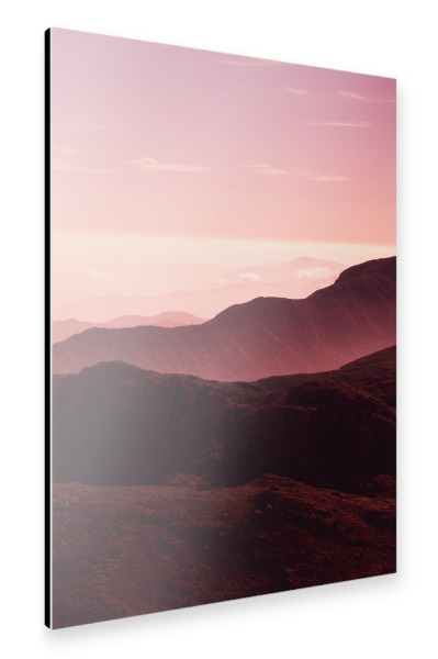 Alu-Dibond "DIPTYCH PINK SUNSET B" 30x20 cm artboxONE