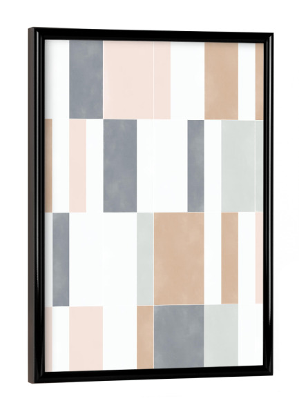 Poster mit schwarzem Rahmen "Muted Pastel Tiles First" artboxONE - Abstrakt,Geometrie