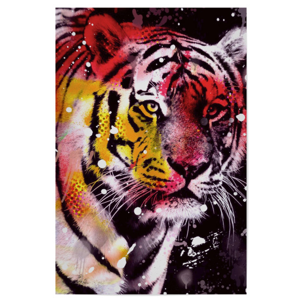 Poster "Germany Tiger" artboxONE - Tiere - Tiger,Deutschland,Wild,Tier,Animal,Wild animal,Raubtier,Graffiti,Raubkatze,Natur,Germany,Colorful,Bunt