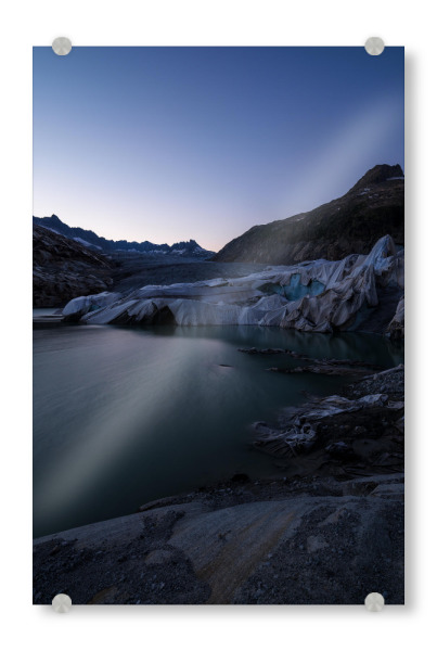 Acrylglasbild "Furka glacier after dusk" artboxONE - Natur,Reise